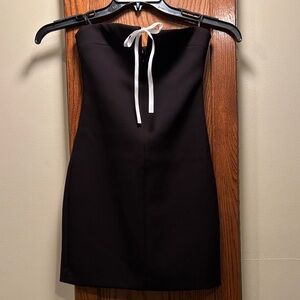 Zara Classic Black Strapless Black Dress - size XS